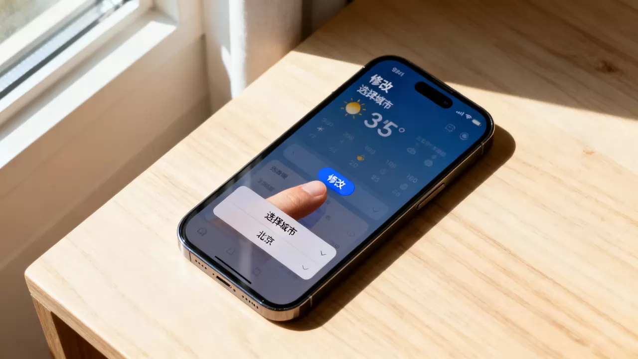 修改iphone天气，iphone天气怎么改