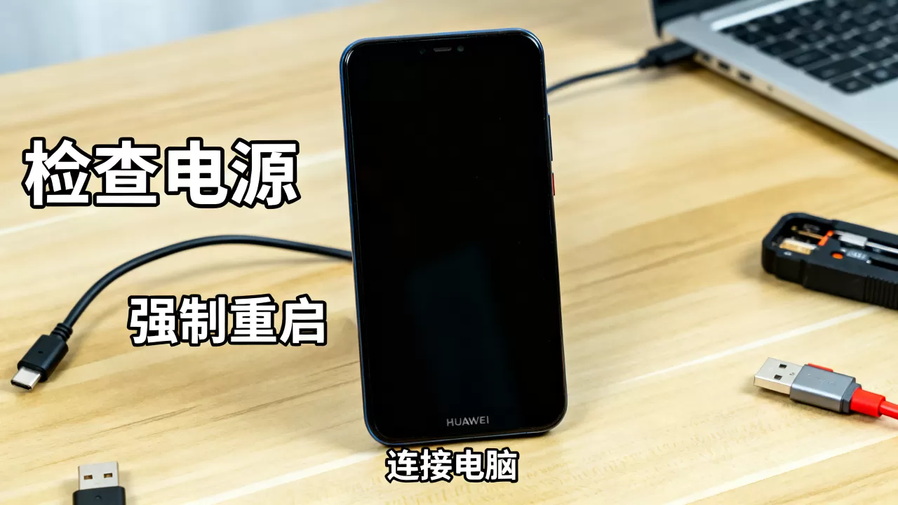华为刷机后黑屏怎么办，华为刷机黑屏解决方法