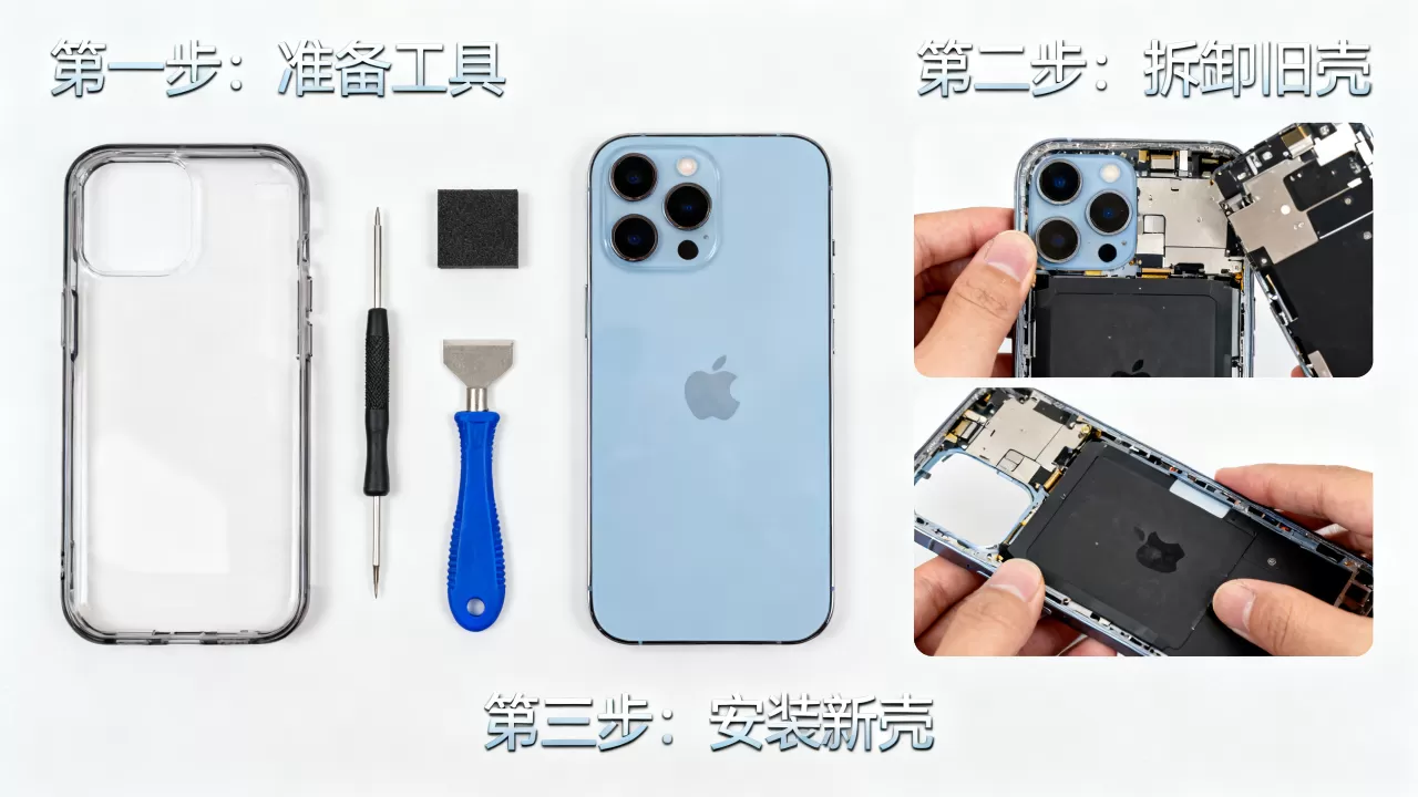 iphone怎么换壳，iphone换壳教程