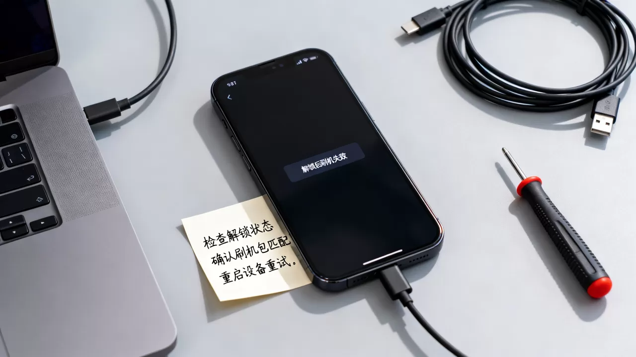 解锁后刷机失败怎么办，手机解锁刷机失败