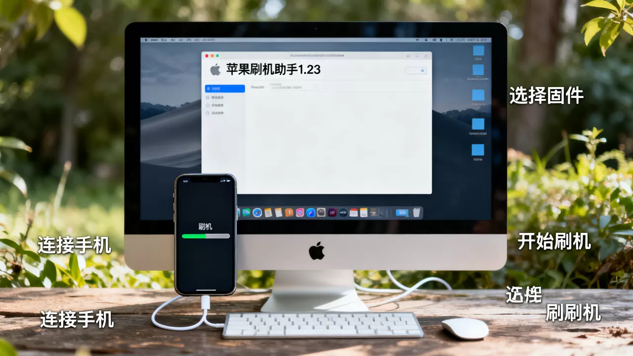苹果刷机助手1.23怎么用，苹果刷机助手