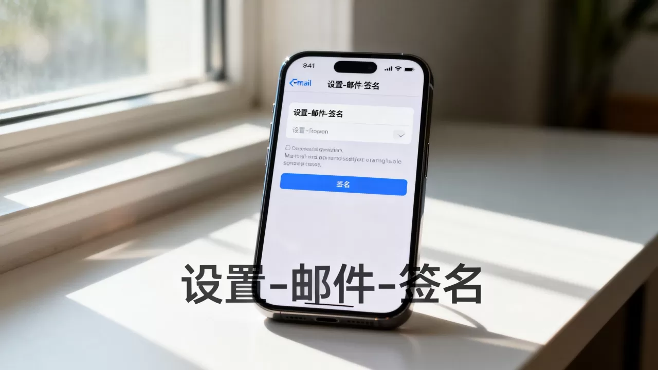 iphone邮箱签名怎么设置，iphone邮件签名