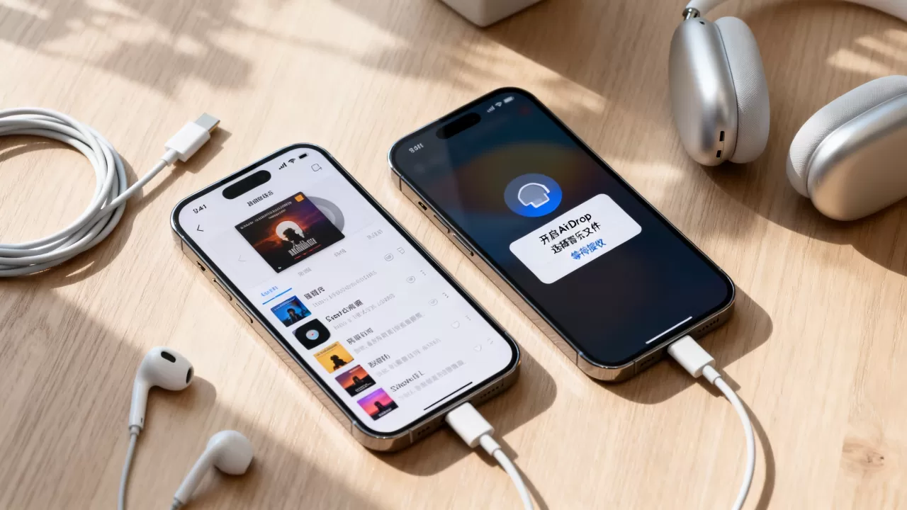 iphone怎么互传音乐，iphone互传音乐