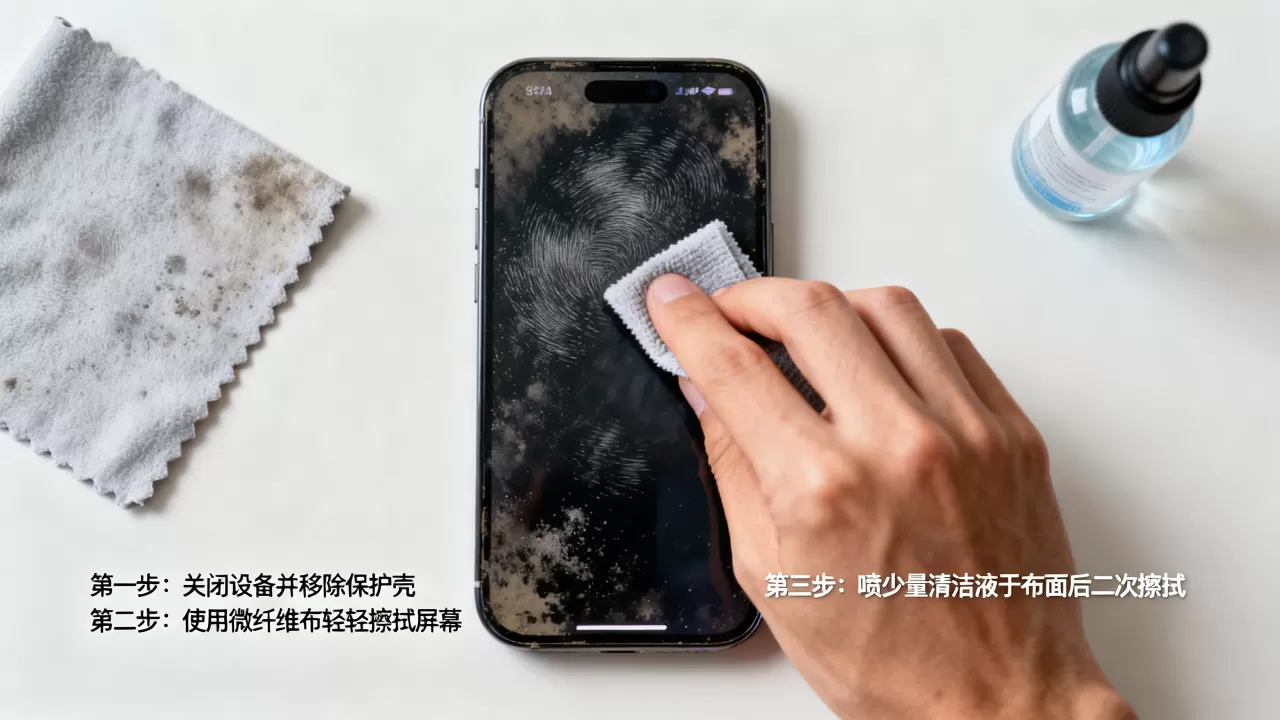 iphone屏幕清洁，iphone屏幕脏了怎么清理