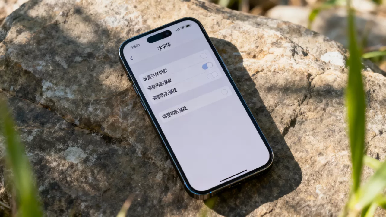 iphone字体阴影怎么设置，iphone字体阴影