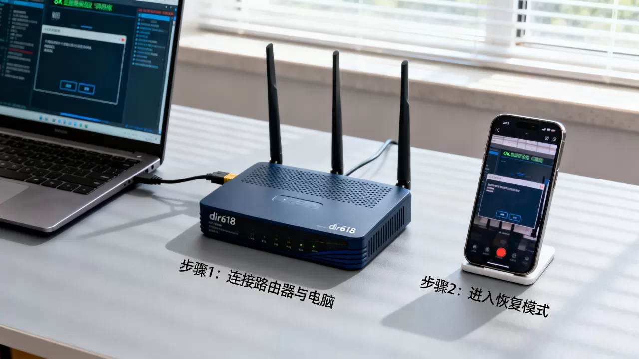 dir618刷机教程，路由器刷固件变砖了怎么恢复