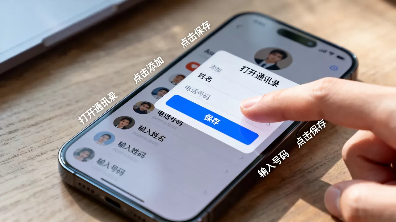 iphone怎么保存号码，iphone保存联系人