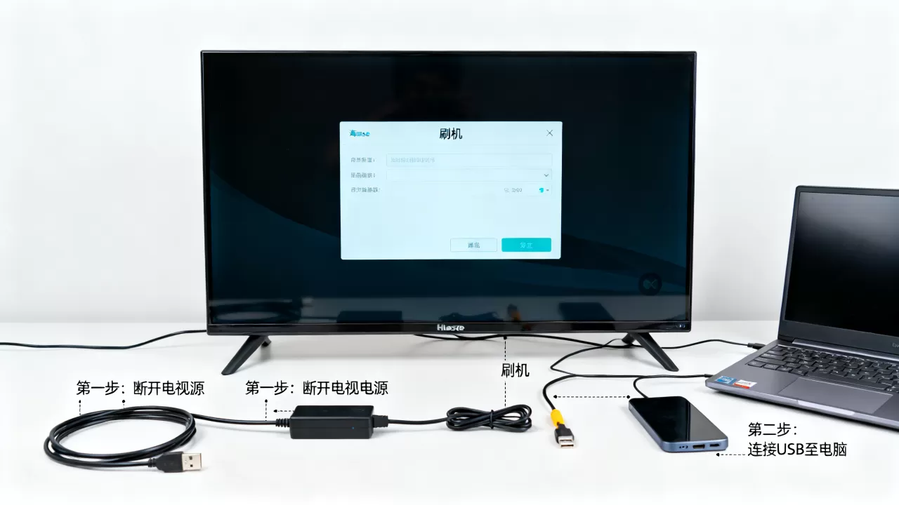 海信理工男刷机教程，海信电视刷机变砖怎么修复