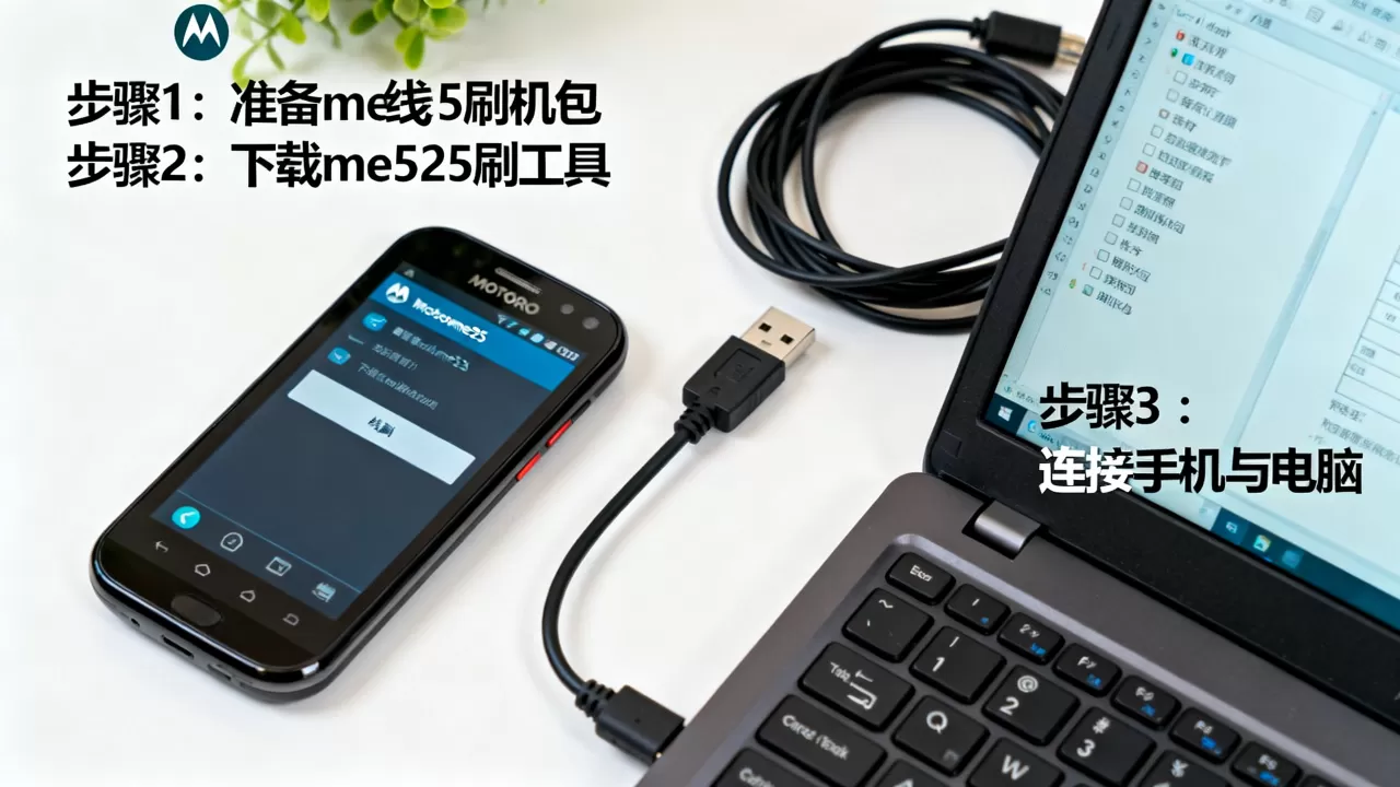 me525刷机包线刷教程，摩托罗拉me525线刷救砖