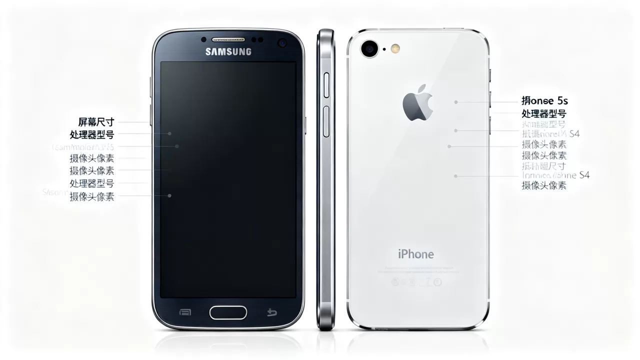 三星s4对比iphone5s哪个好，三星s4和iphone5s区别
