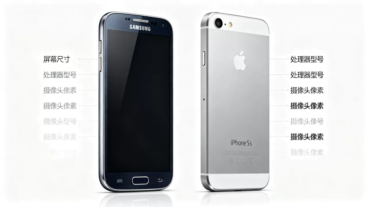三星s4对比iphone5s哪个好，三星s4和iphone5s区别