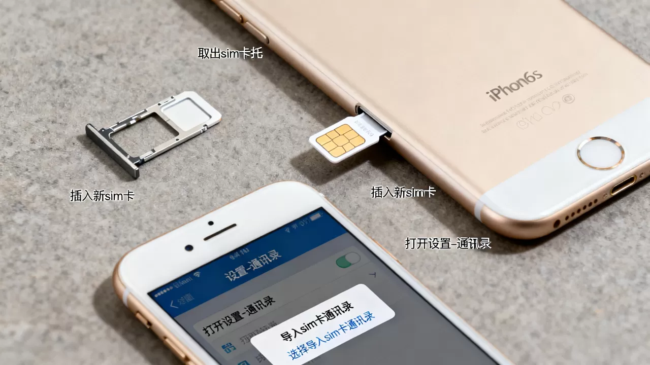 iphone6s怎么换sim卡通讯录导入，iphone6s更换sim卡及通讯录迁移方法