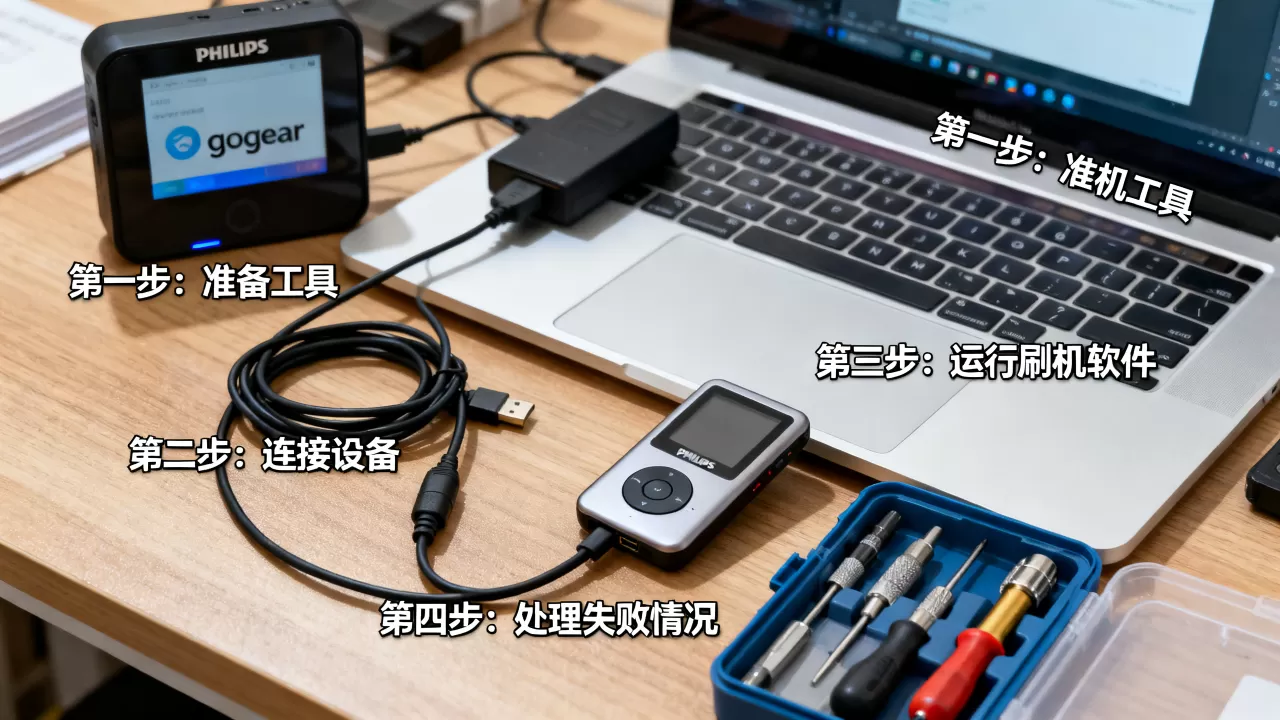 飞利浦gogear刷机教程，gogear刷机失败怎么办