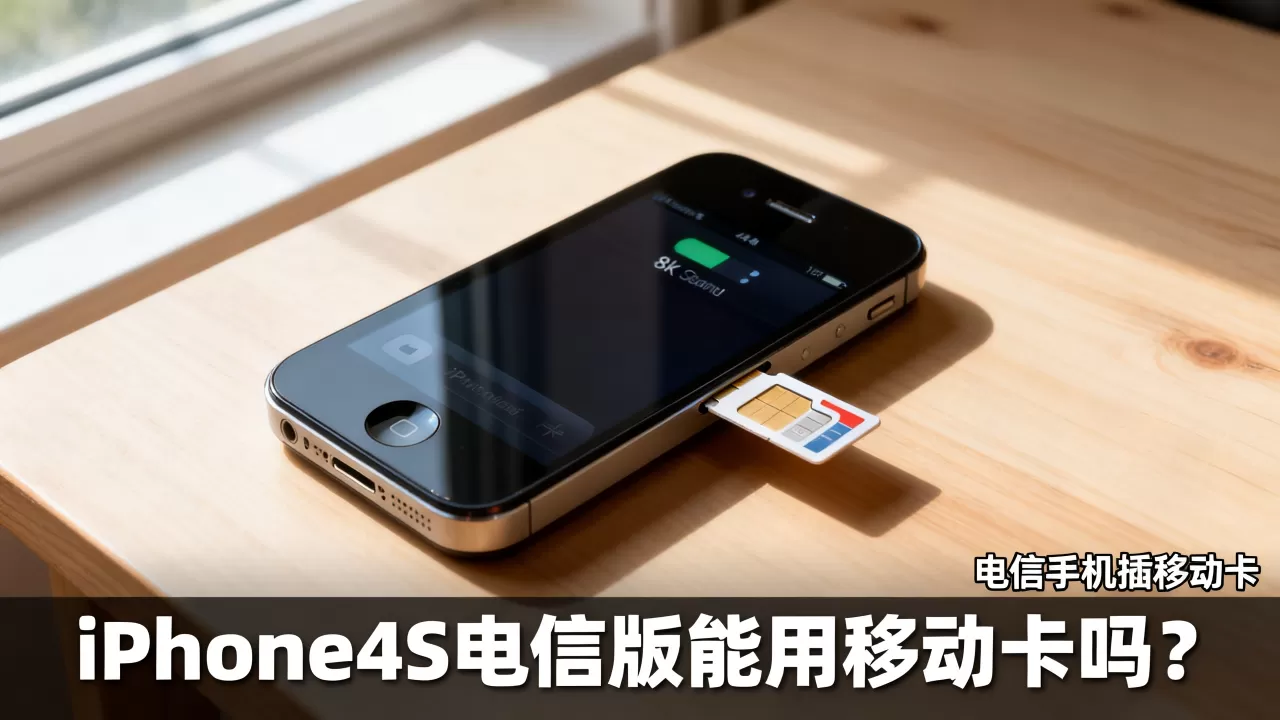 iphone4s电信版能用移动卡吗，电信手机插移动卡