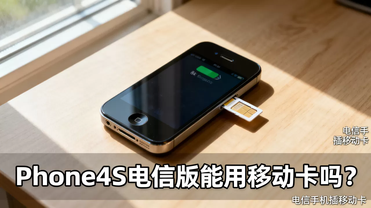 iphone4s电信版能用移动卡吗，电信手机插移动卡