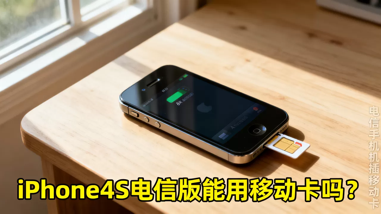 iphone4s电信版能用移动卡吗，电信手机插移动卡