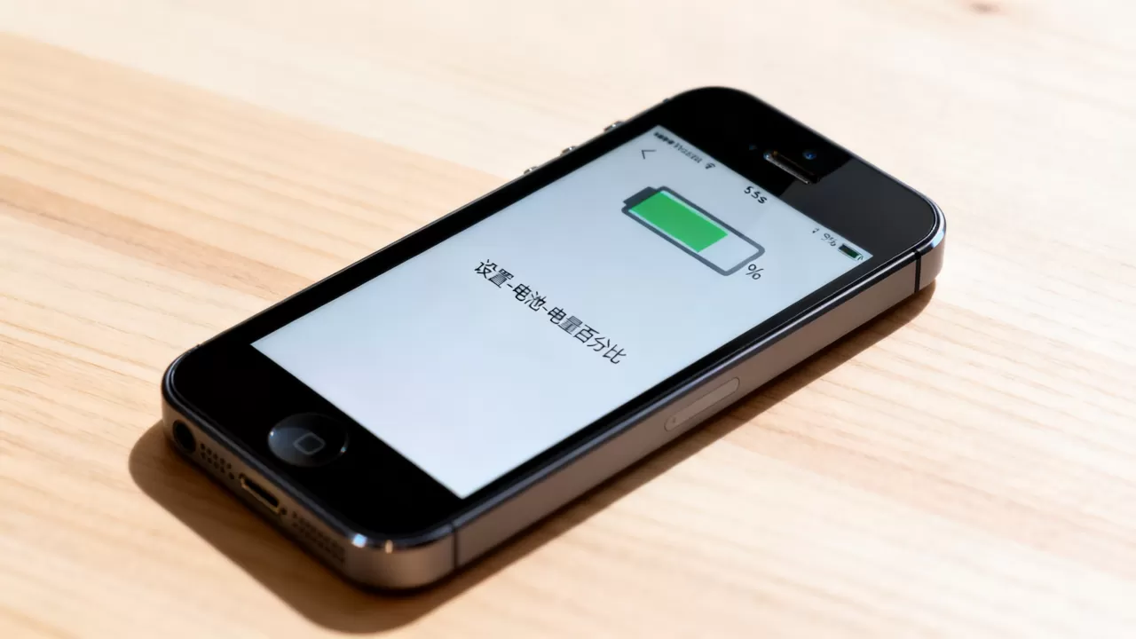 iphone5s电量百分比怎么显示，iphone5s电量百分比
