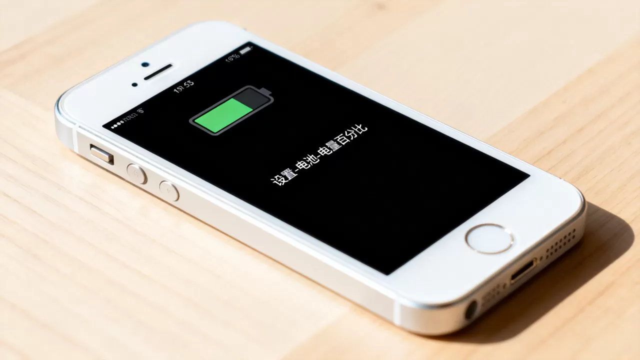 iphone5s电量百分比怎么显示，iphone5s电量百分比
