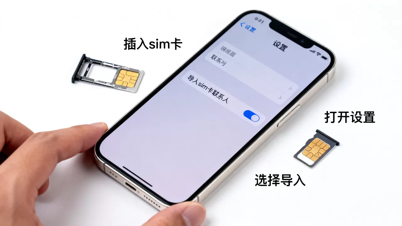iPhone怎么从sim卡导入联系人，sim卡联系人怎么导入苹果手机