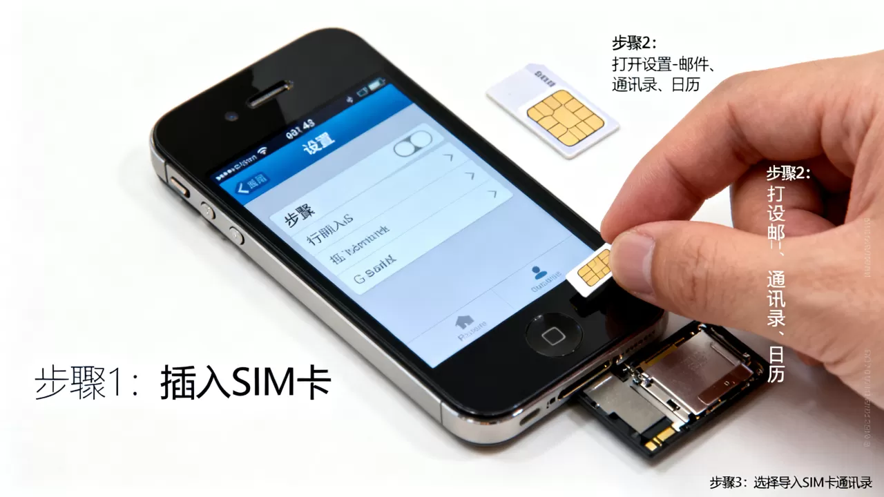 iphone4s联系人sim卡怎么导入，iphone4s联系人怎么导入