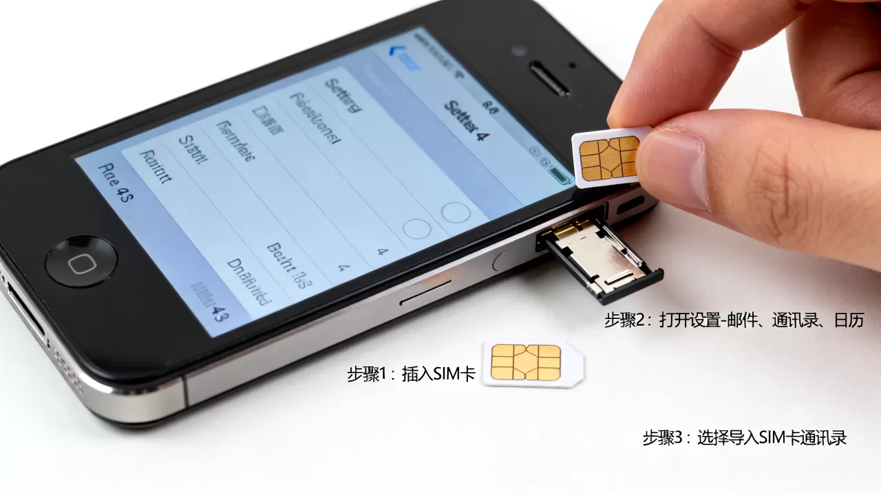 iphone4s联系人sim卡怎么导入，iphone4s联系人怎么导入