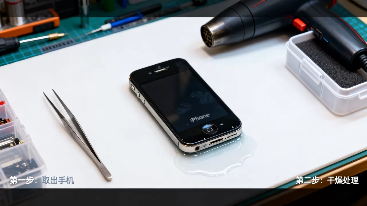 iphone4s进水没声音怎么办，iphone4s进水维修