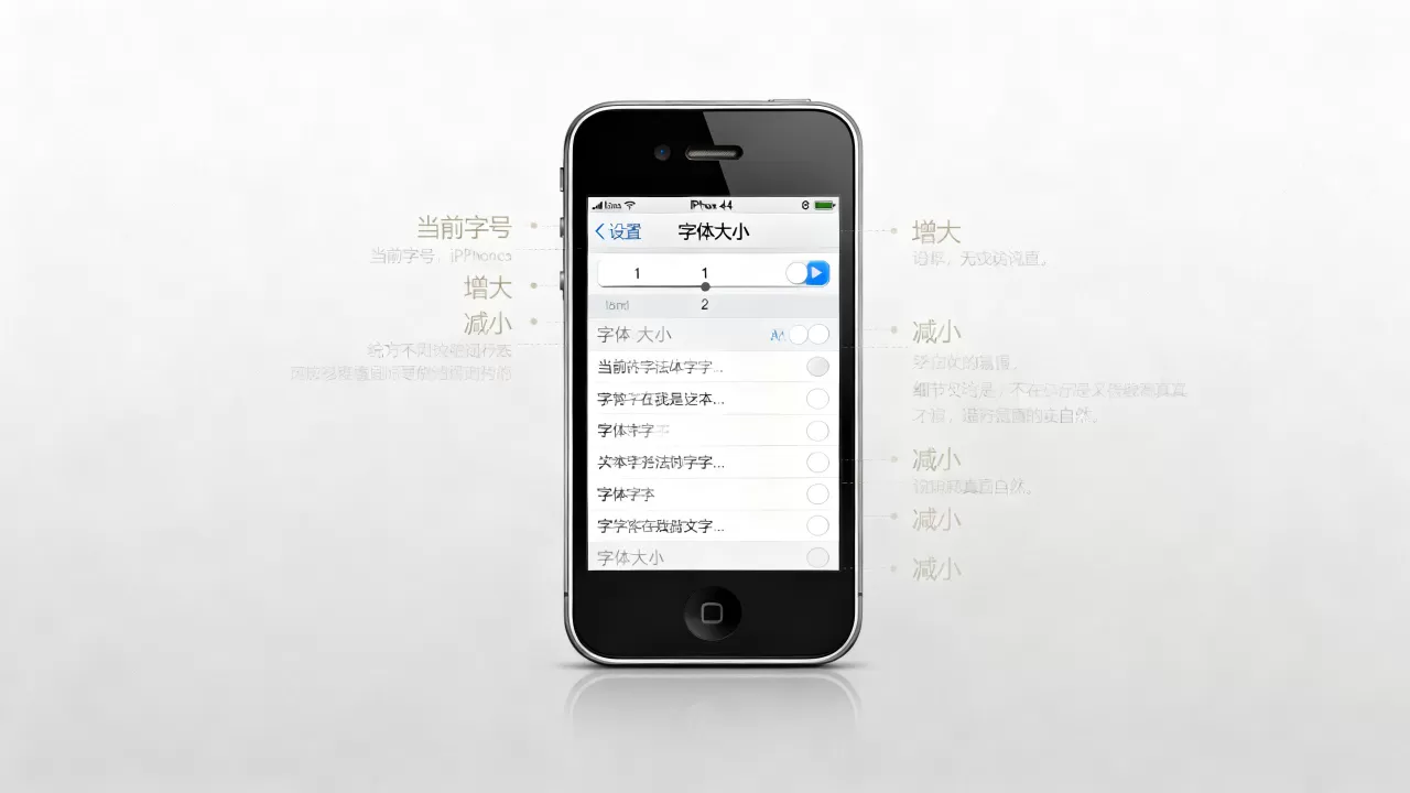 iphone4s字体怎么改，iphone4s字体大小调节方法