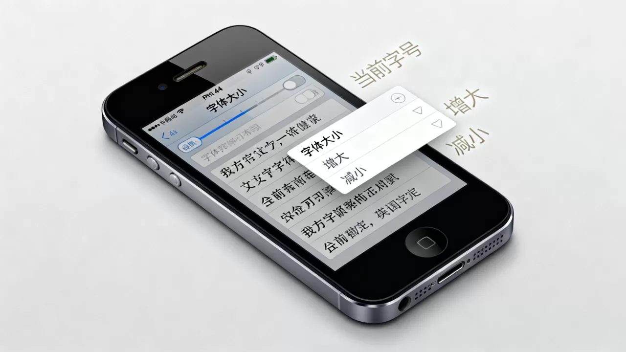 iphone4s字体怎么改，iphone4s字体大小调节方法