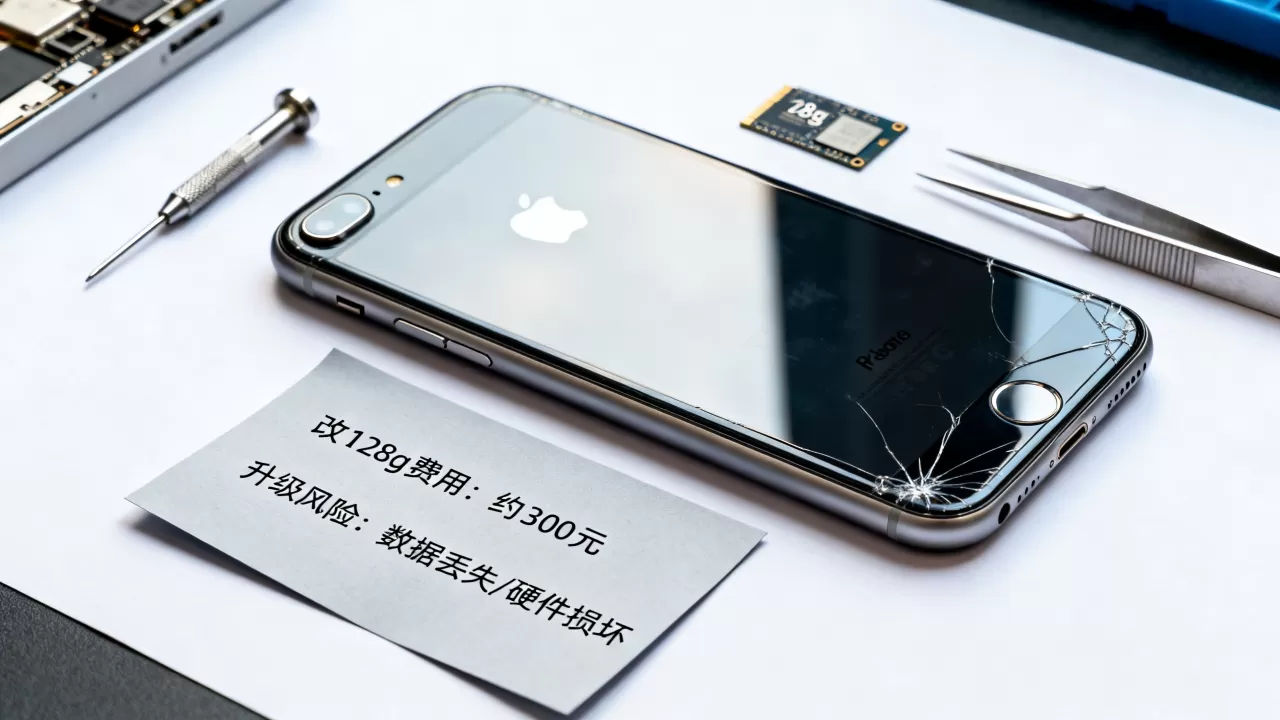 iphone6 16g改128g多少钱，iphone6升级128g有风险吗