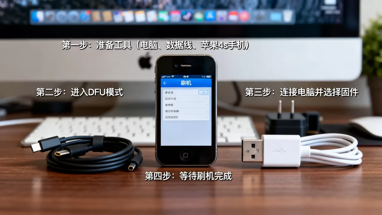 捡的苹果4s怎么刷机，苹果4s刷机教程
