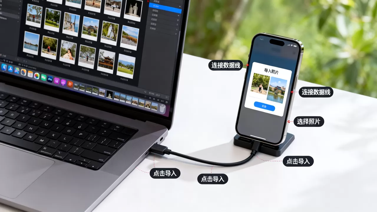 怎么把电脑上的照片导入iphone，iphone导入电脑照片