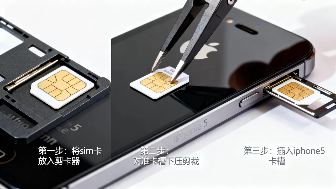 iphone5 sim卡怎么剪卡，iphone5剪卡教程