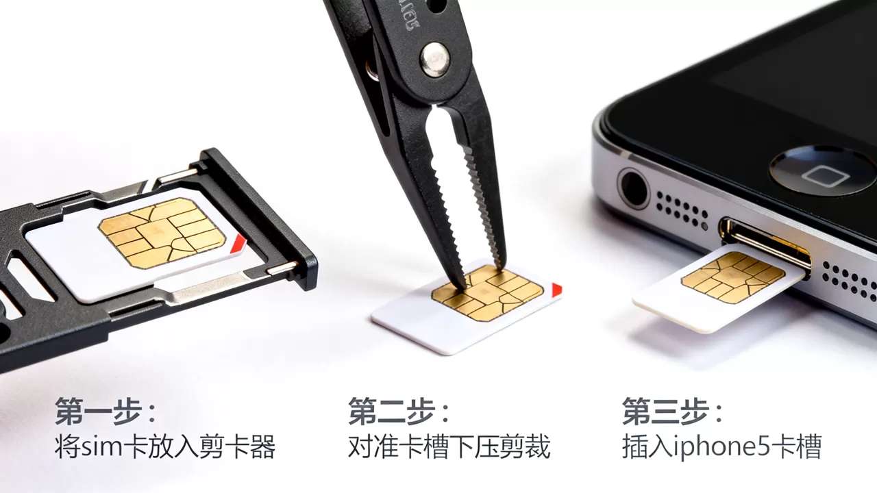 iphone5 sim卡怎么剪卡，iphone5剪卡教程