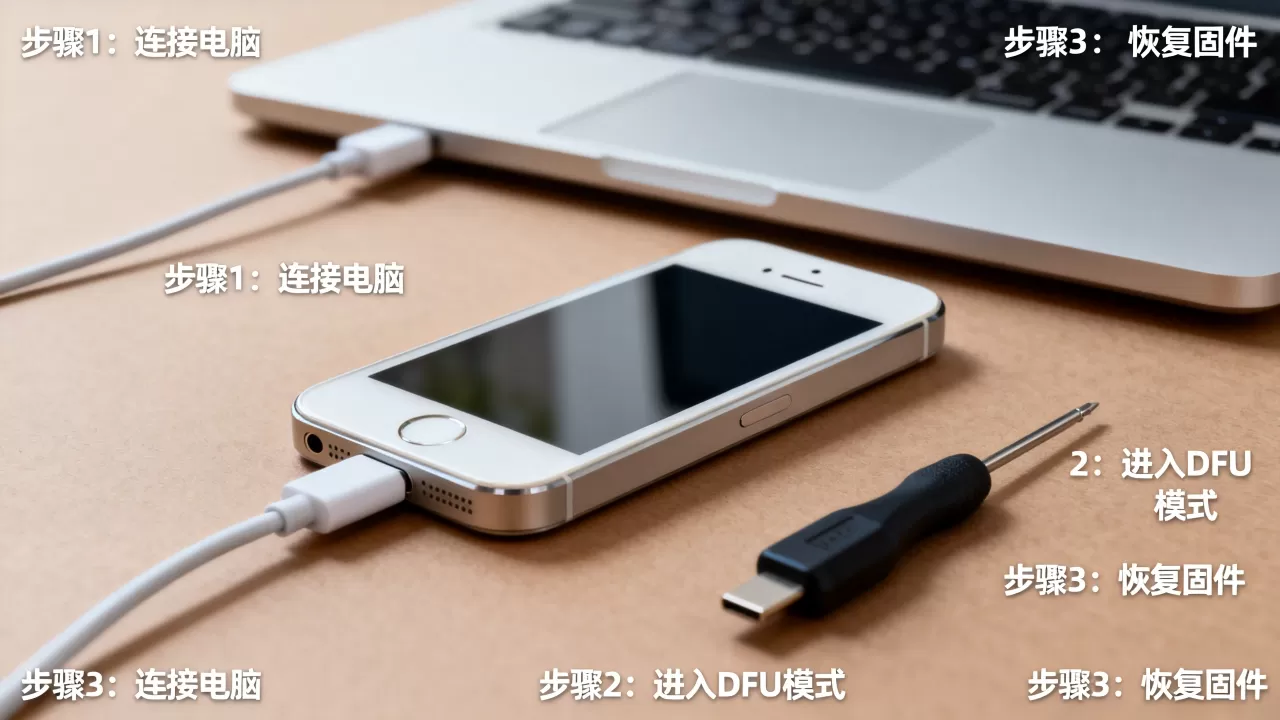 iphone5s越狱后刷机变砖怎么办，iphone5s刷机教程