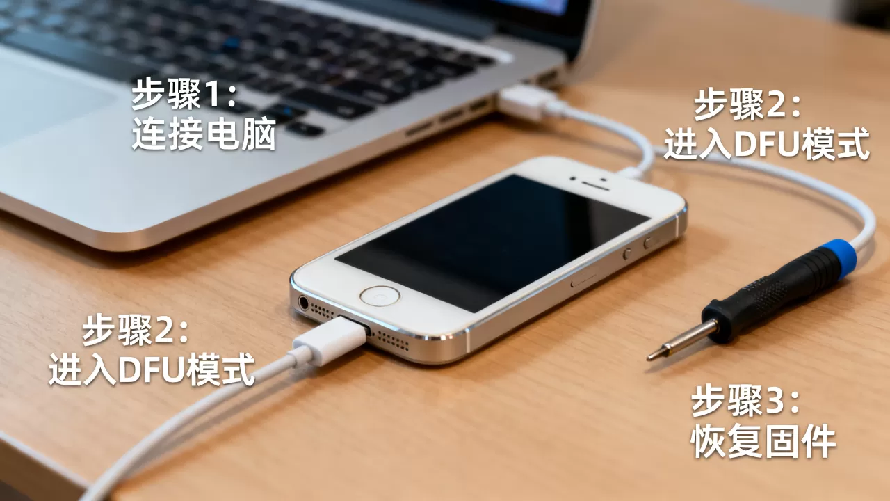 iphone5s越狱后刷机变砖怎么办，iphone5s刷机教程