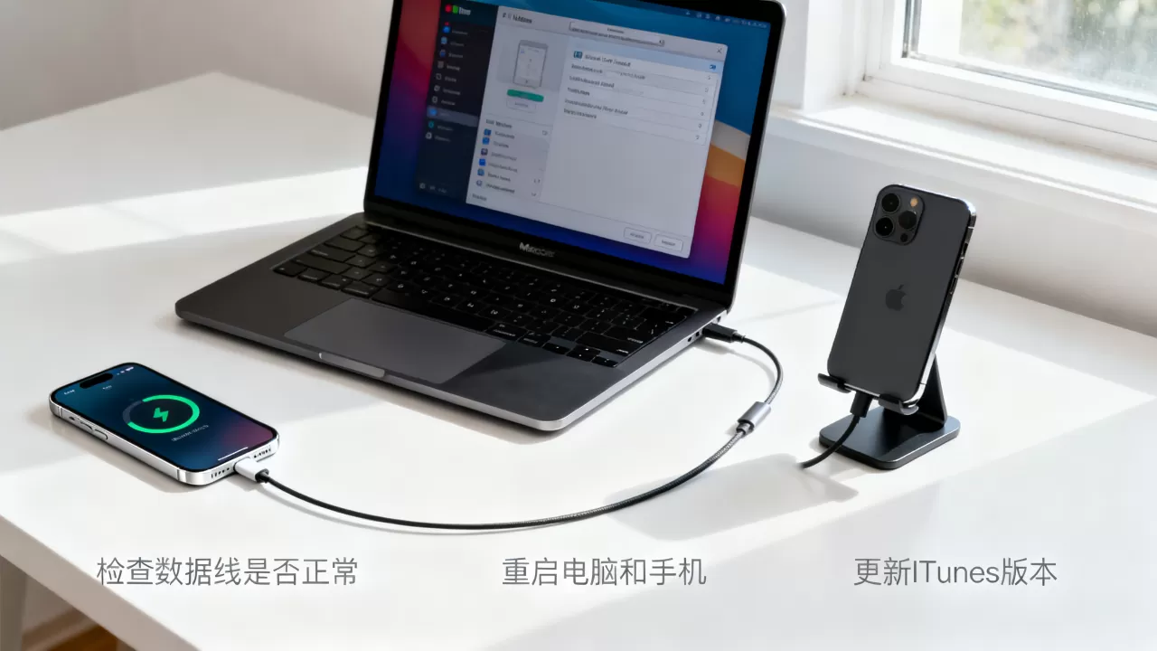 iphone连接电脑itunes没反应怎么办，itunes连接失败