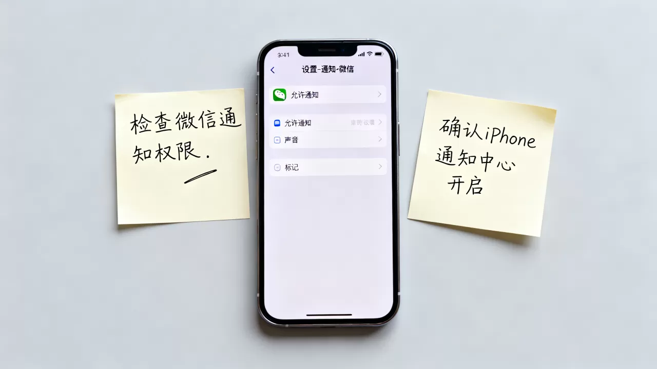 iPhone收不到微信推送消息怎么办，苹果手机微信通知设置