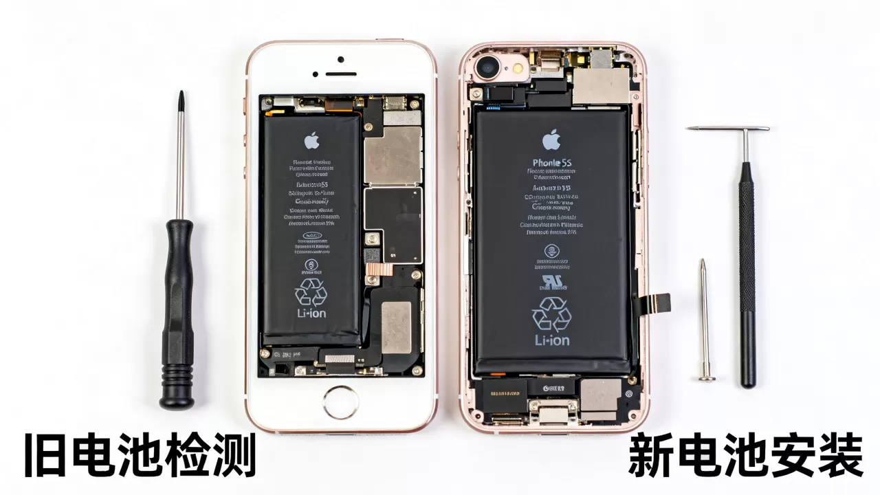 iphone5s电池不准了怎么办，iphone5s电池更换