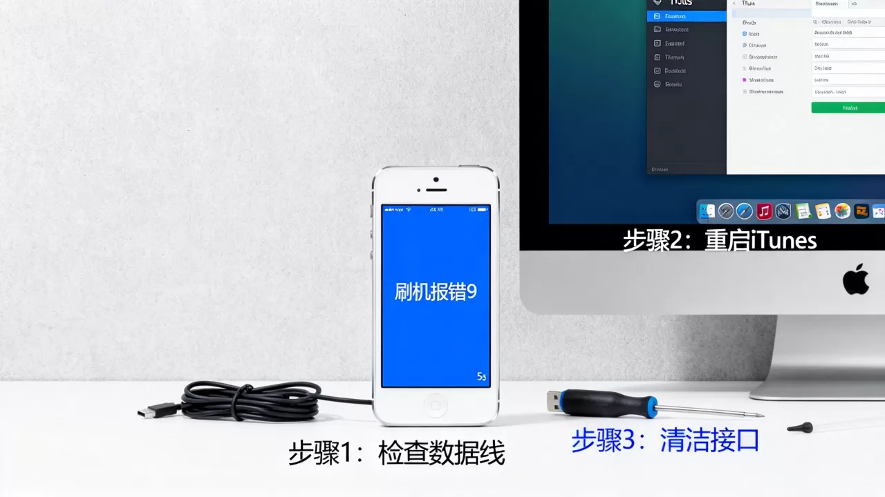 5s蓝屏刷机报错9怎么办？5s刷机报错9解决方法