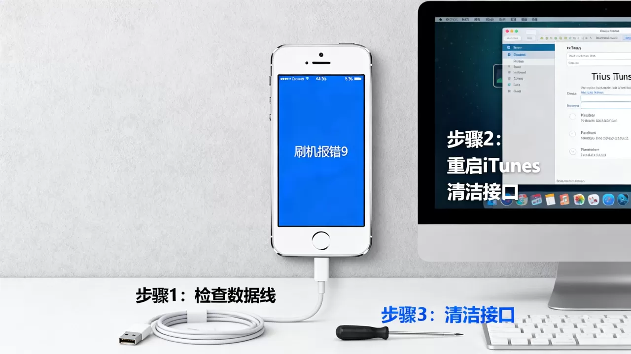 5s蓝屏刷机报错9怎么办？5s刷机报错9解决方法