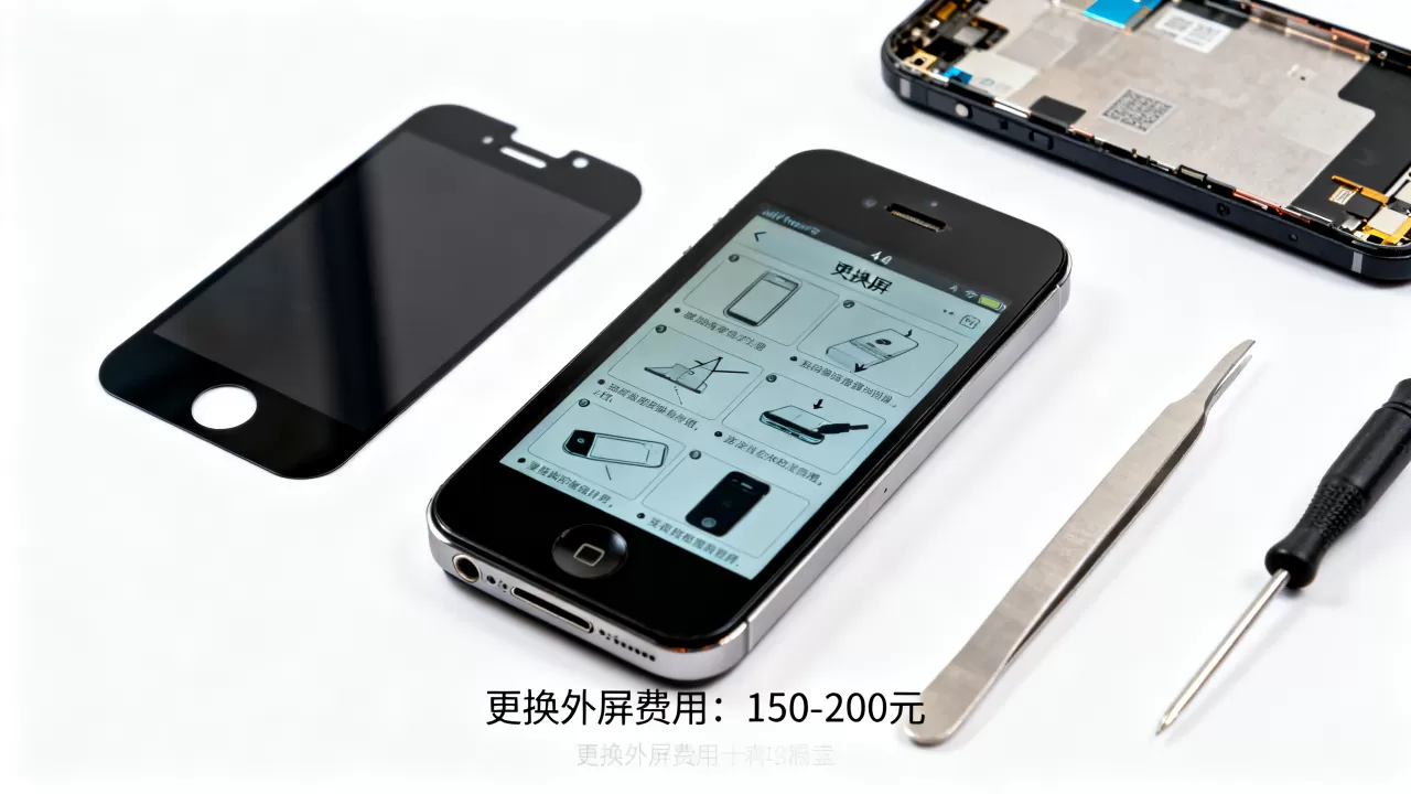 iphone4s更换外屏多少钱，iphone4s换外屏费用