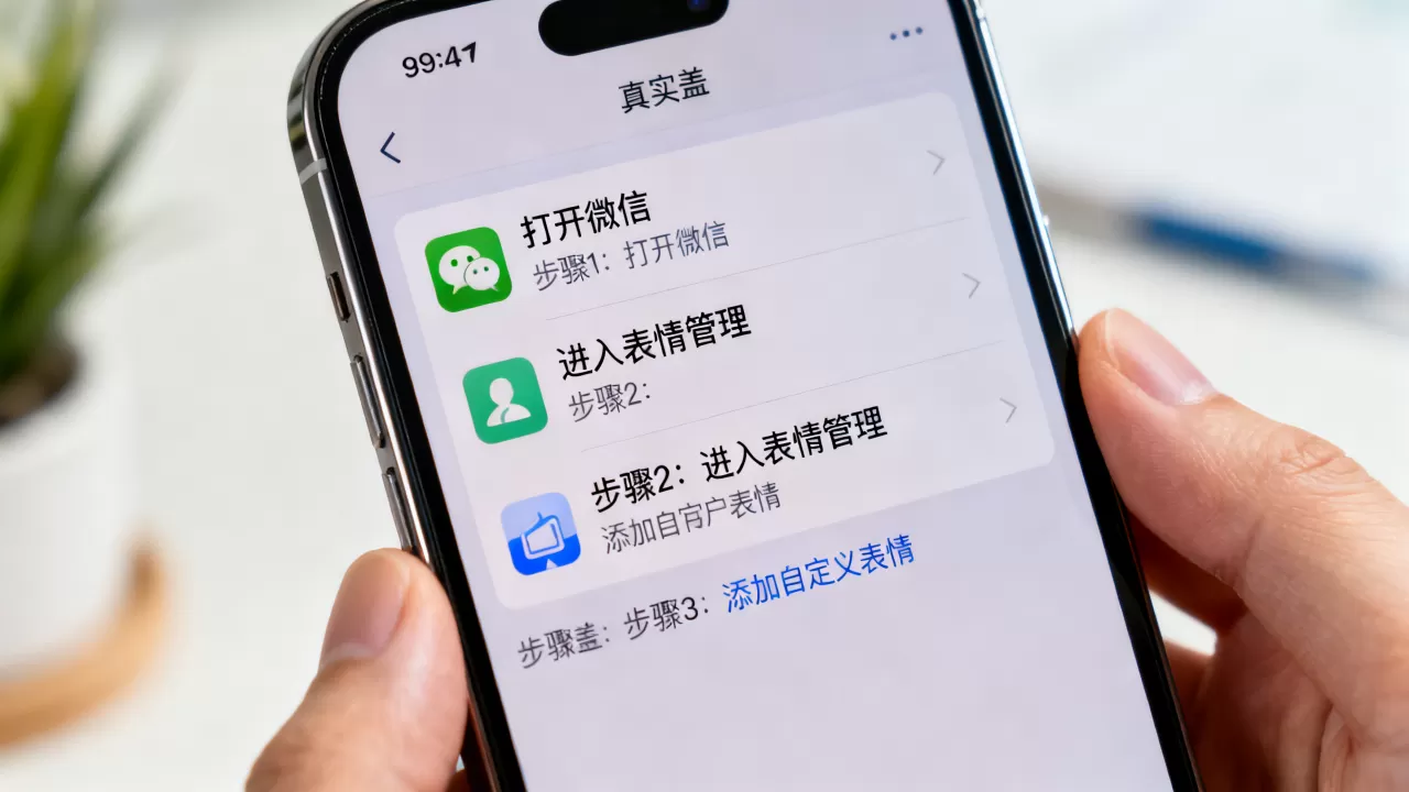 微信自定义表情怎么发？iphone苹果手机添加自定义表情教程