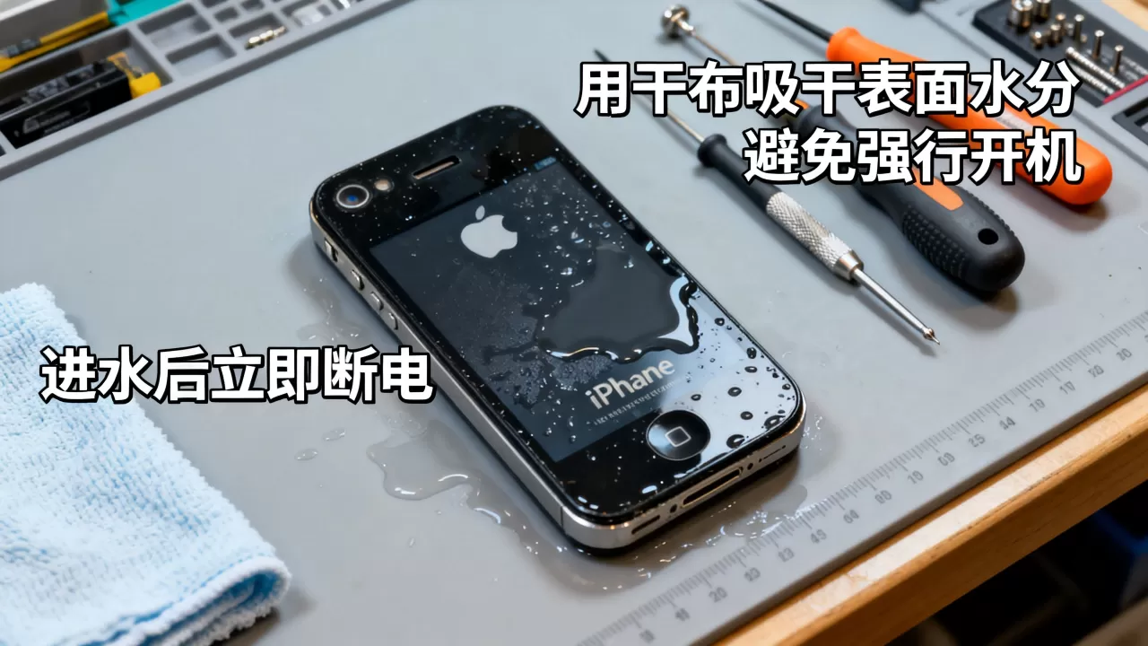 iphone4进水开不了机怎么办，iphone4进水维修