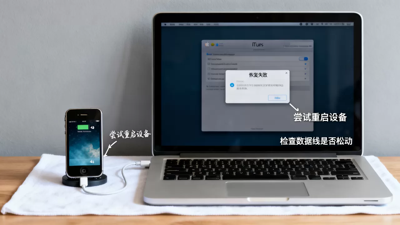 iphone4s itunes恢复失败怎么办，itunes恢复