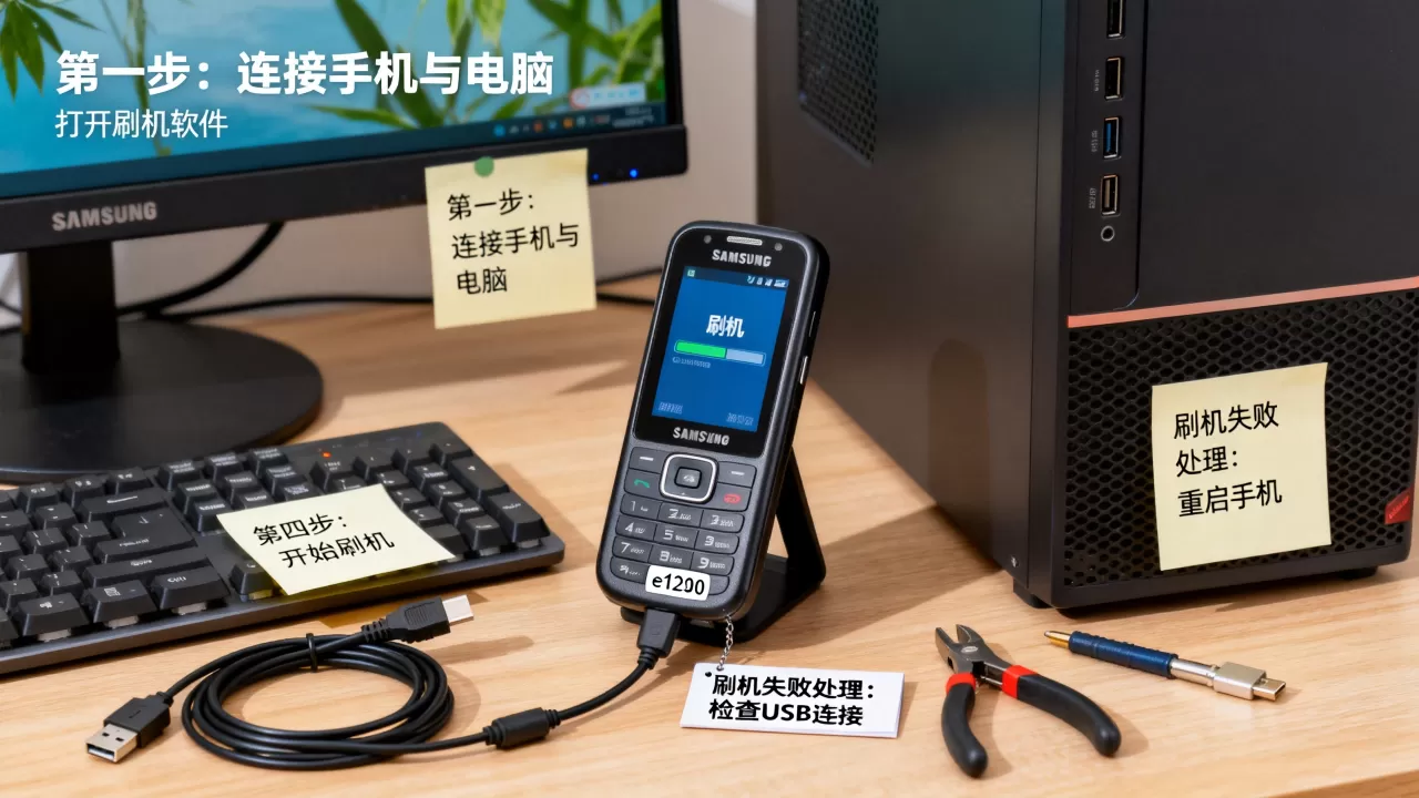 三星e1220刷机教程，三星e1220刷机失败怎么办