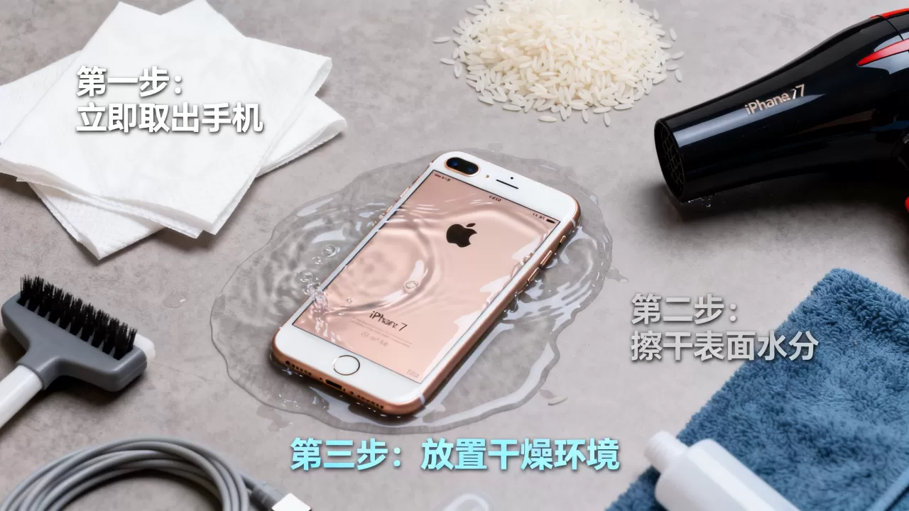 iphone7plus泡水了怎么办，iphone7plus进水急救