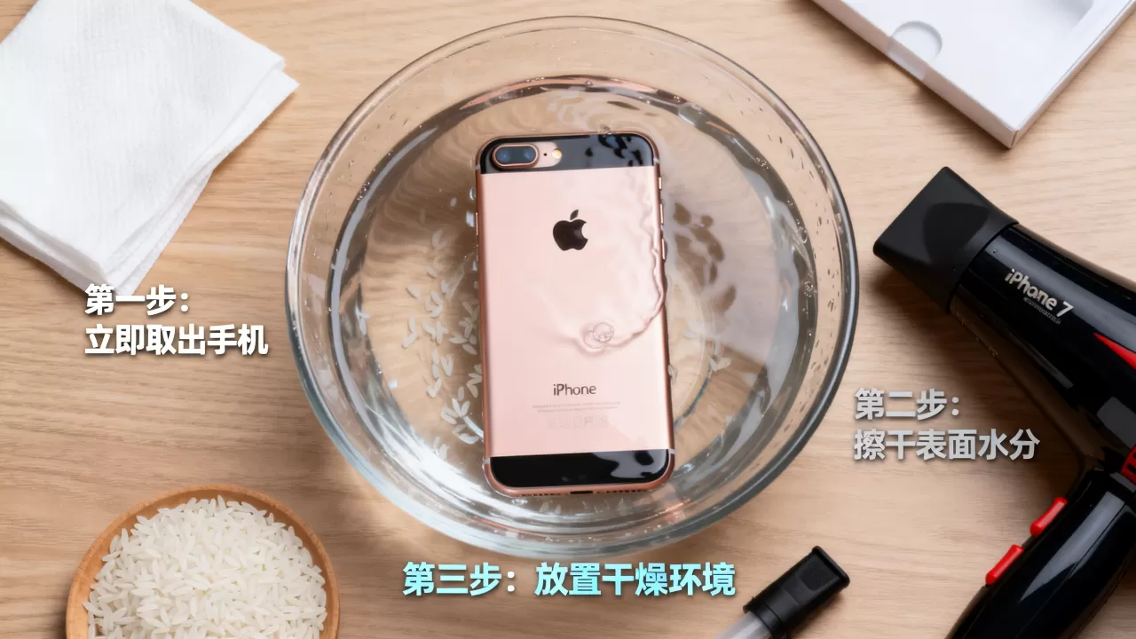 iphone7plus泡水了怎么办，iphone7plus进水急救
