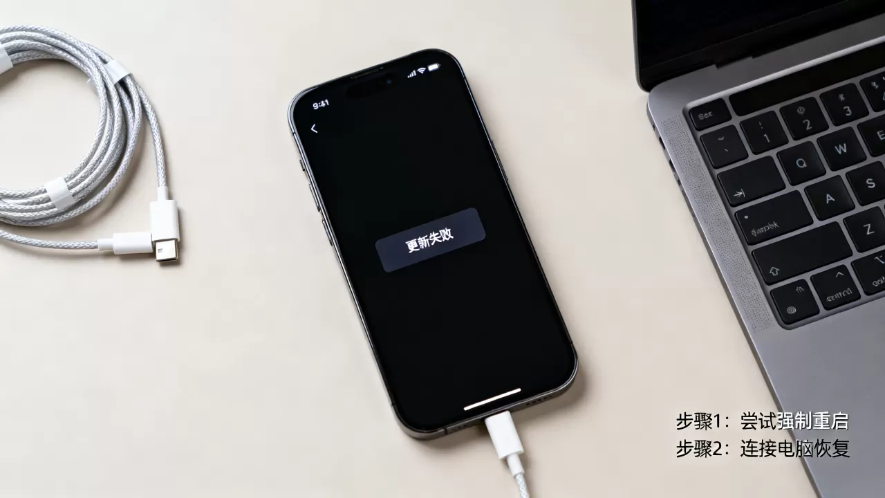 iphone安装更新失败无法开机怎么办，iphone更新失败