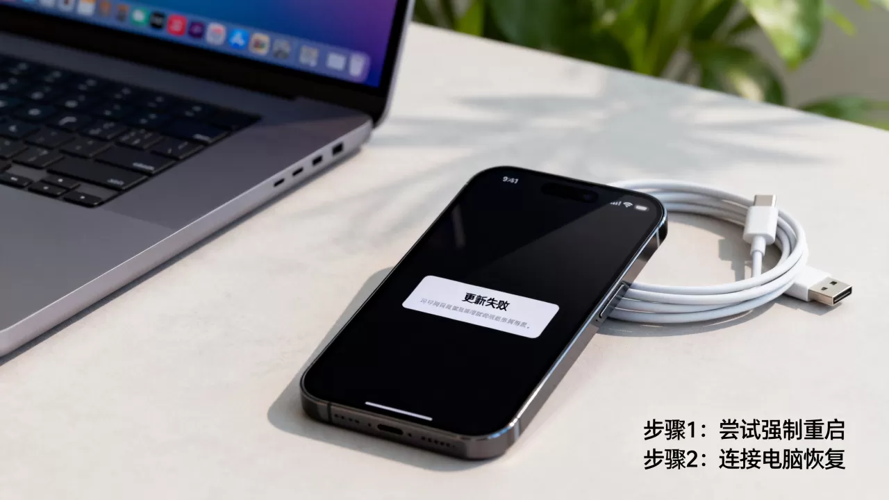 iphone安装更新失败无法开机怎么办，iphone更新失败