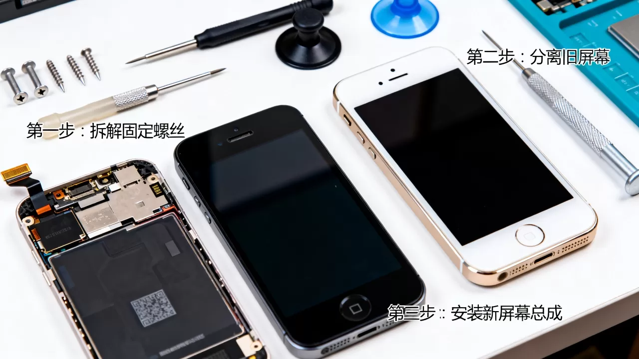iphone5显示器坏了怎么修？iphone5屏幕总成更换